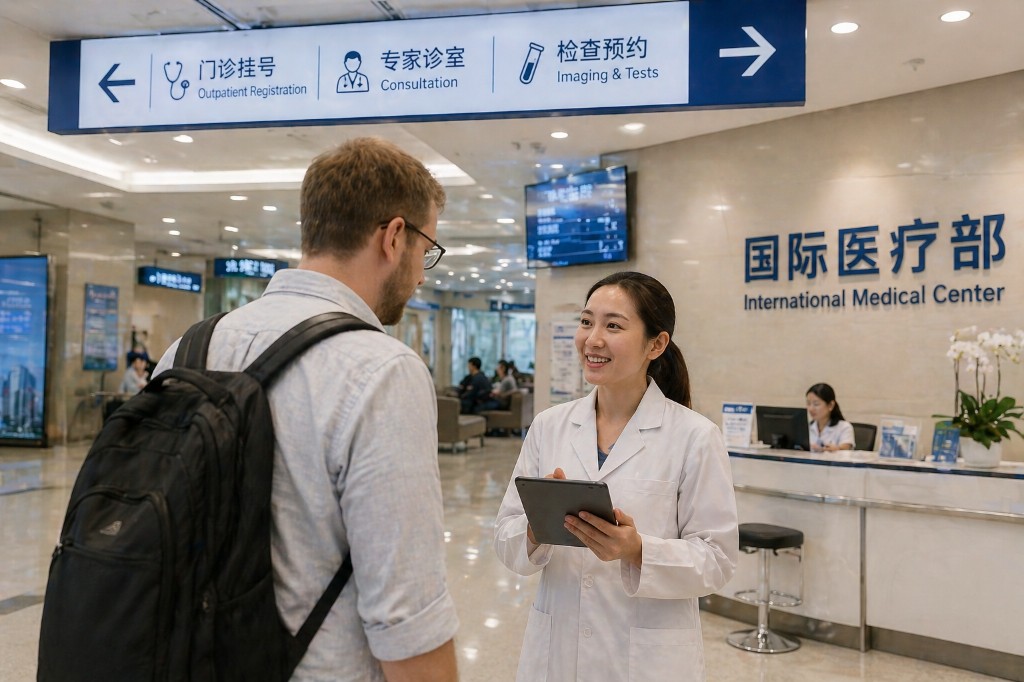 Doctor consultation in a modern hospital in China